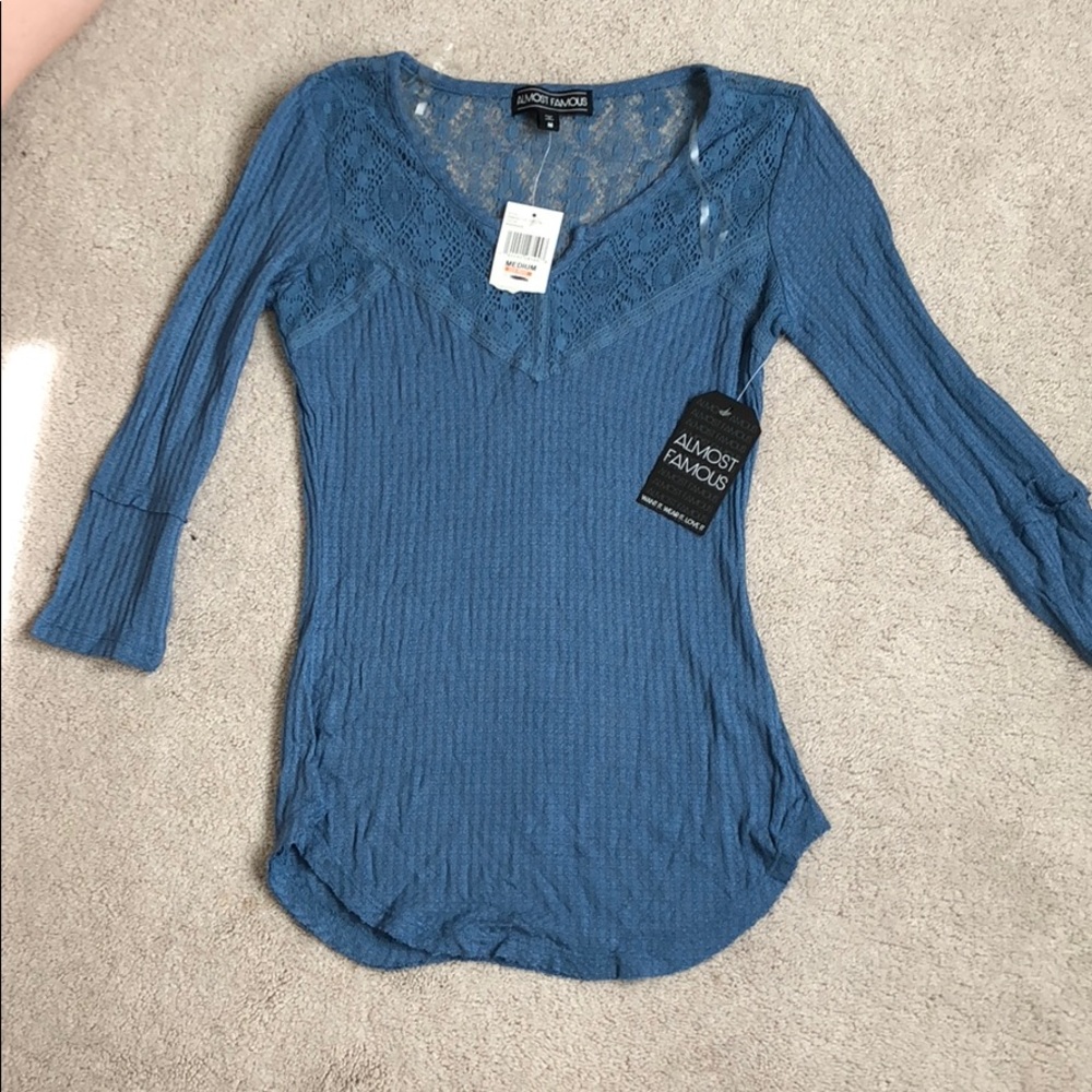 Almost Famous Three Quarters-Sleeved Blouse